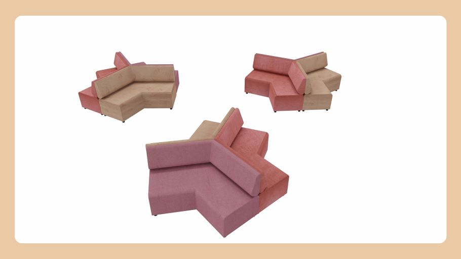 Seating elements - Team BSM 120 degree seating element III - Cascando