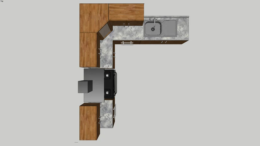 cocina de madera rustica (wood kitchen)