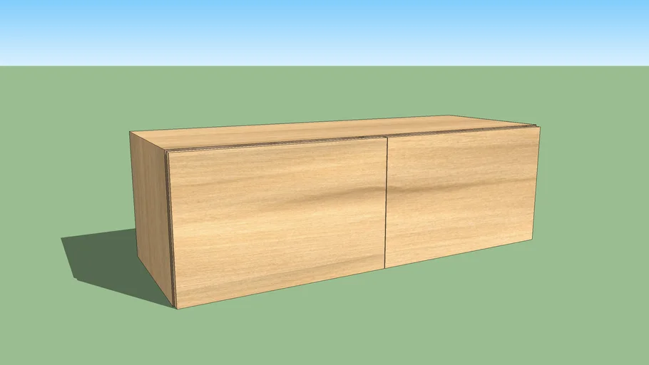 meuble ikea besta 2 portes couleur bois