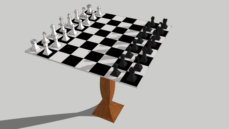 chess board on table