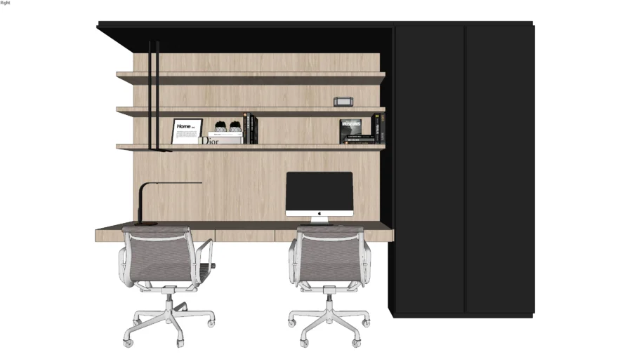 Home office shelves