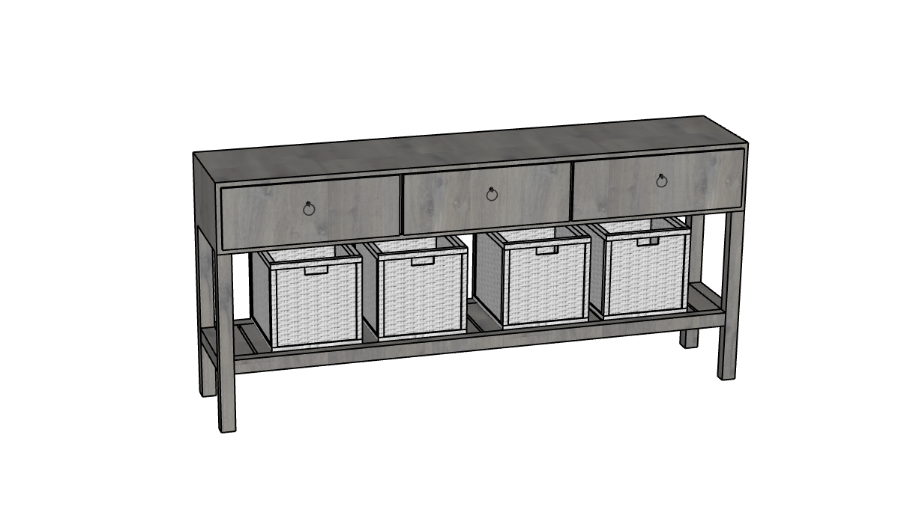 Console with Baskets