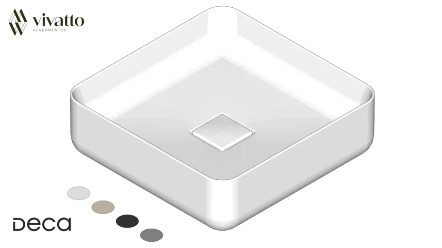 Cuba De Apoio 40cm Quadrada Slim - Deca Louças