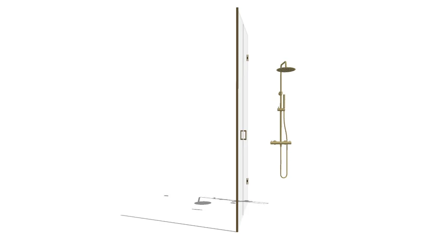 Ensemble mitigeur et paroi douche
