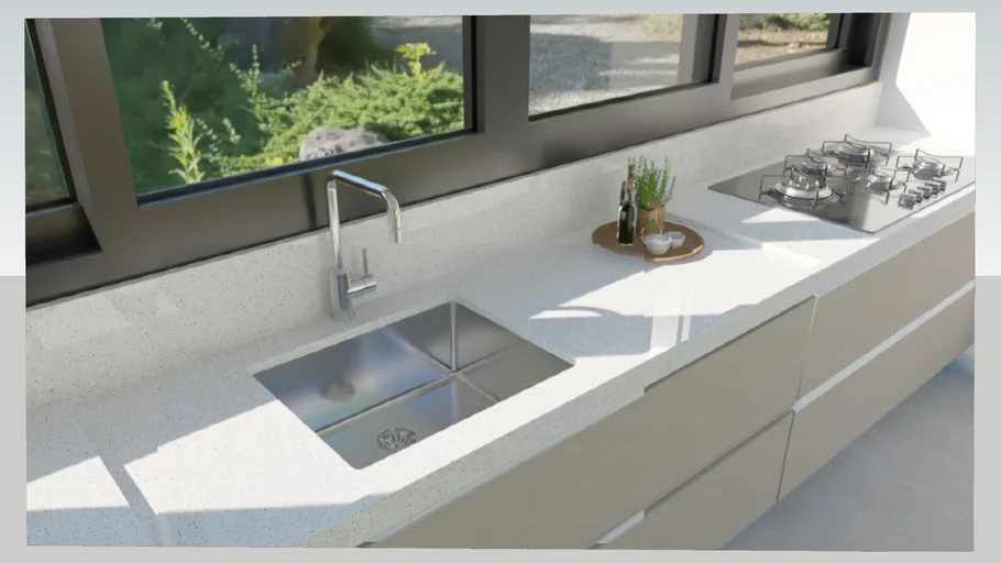 Cuba de embutir Tramontina Design Collection Quadrum Undermount 50U.skp