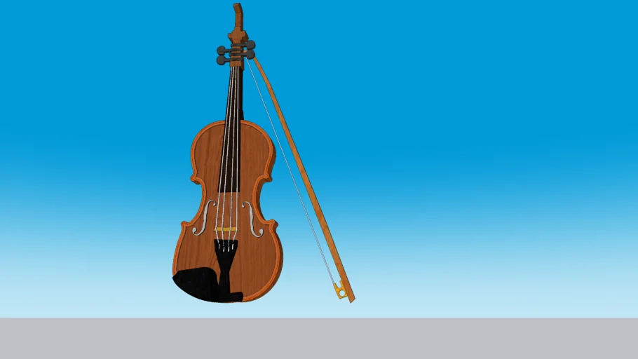 DESENHO 3D VIOLINO 