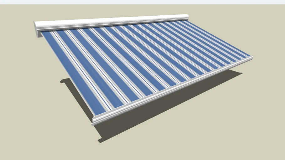 Retractable awning.