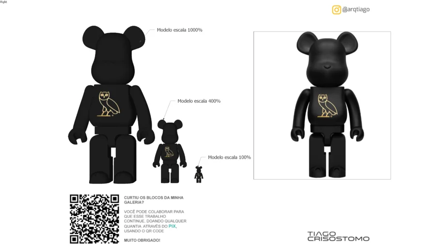 Colecionavel Bearbrick x OVO OG Owl
