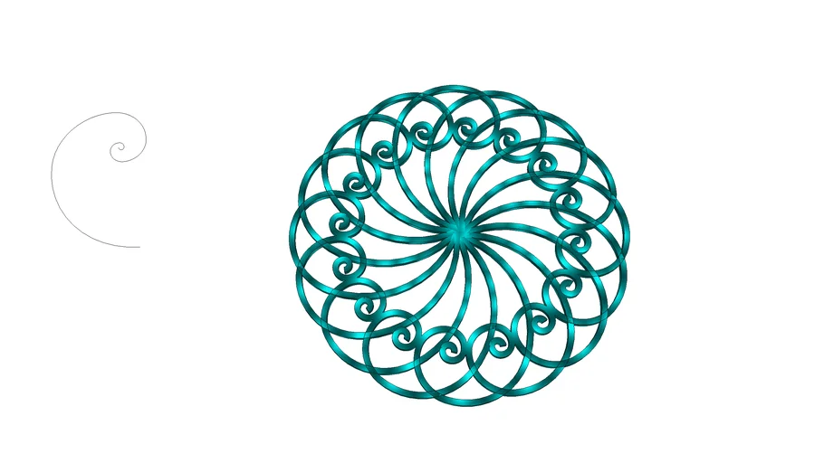 Golden Spiral Application in Sketchup