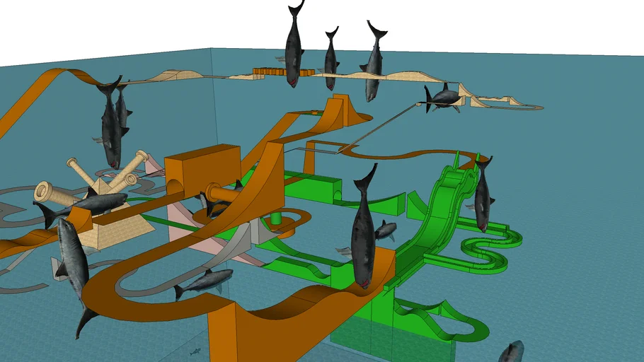 MKW CT(Mario Kart Wii Custom Track):Frozen Megalodon Shark Land (Version 2)