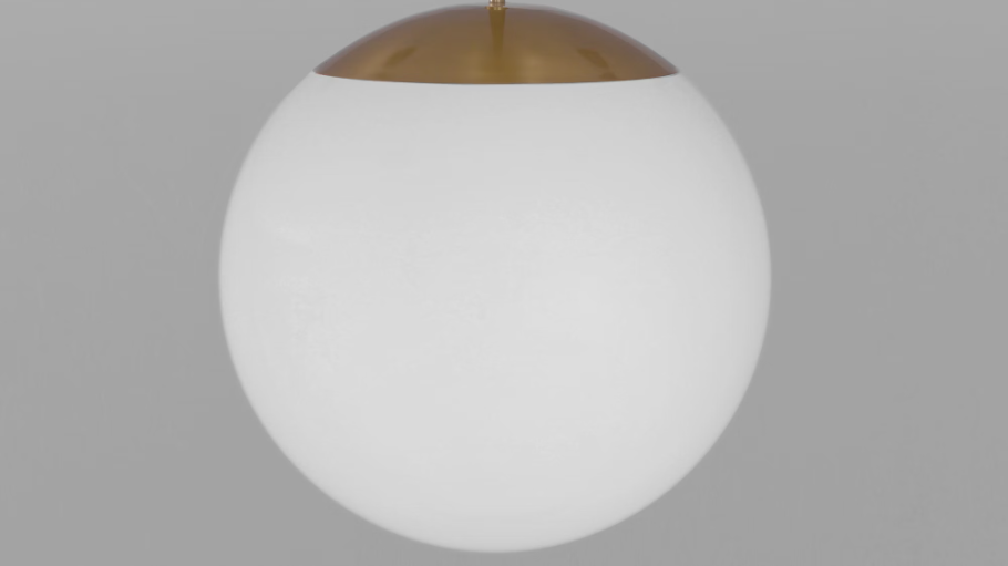 B200 Glass Globe Opal 500 Pendant 