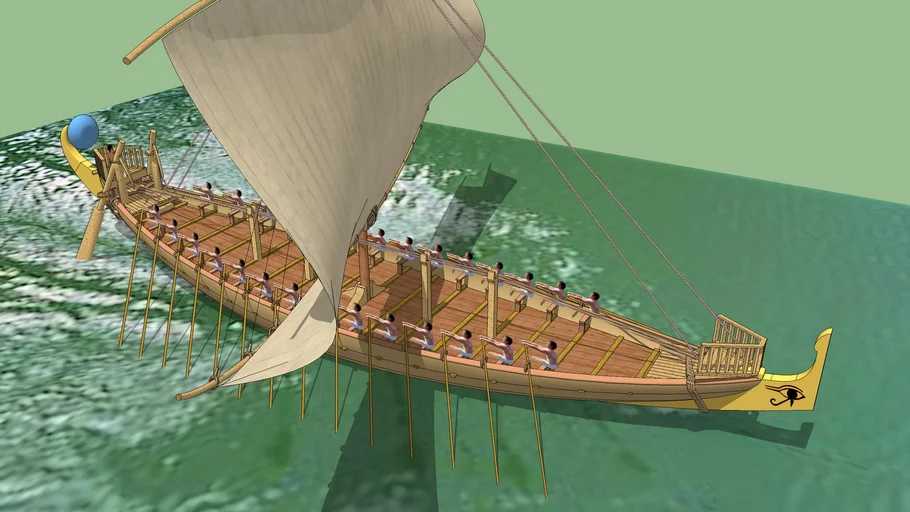 HATSHEPSUT'S ship to the land of Punt, Egyptian