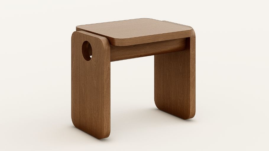 BANQUINHO DÃO - L46 x P40 x A40 cm - Felipe Zorzeto Design