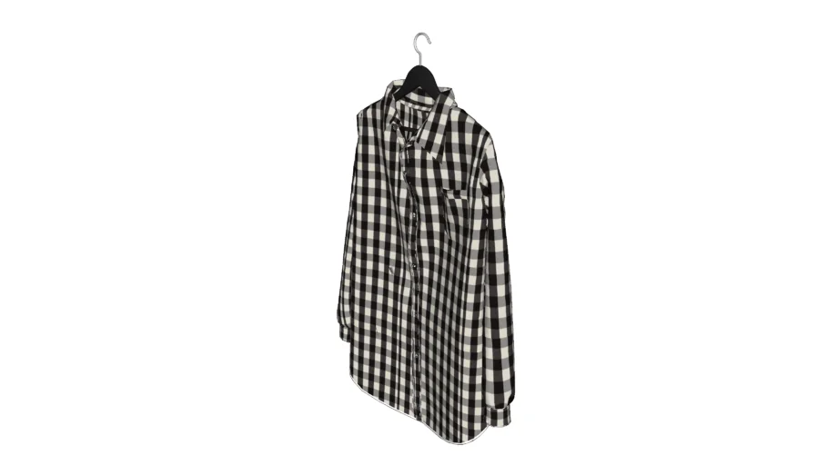 Clothes - hanging - checkered shirt