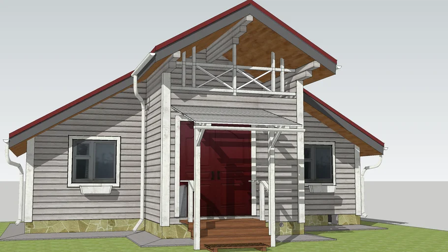 Wooden house, facade design