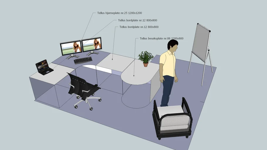 Furniture plan for software developer office at NSD