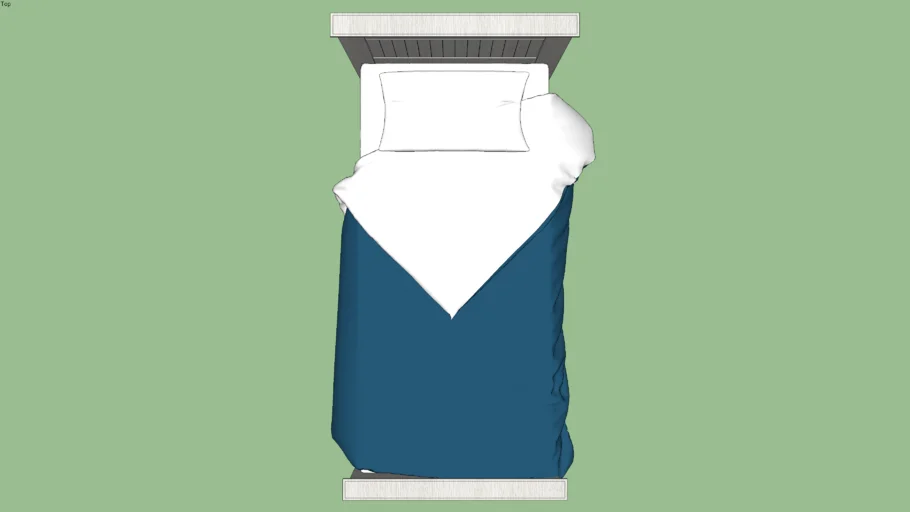 Cama 1 plaza. Madera Blanca