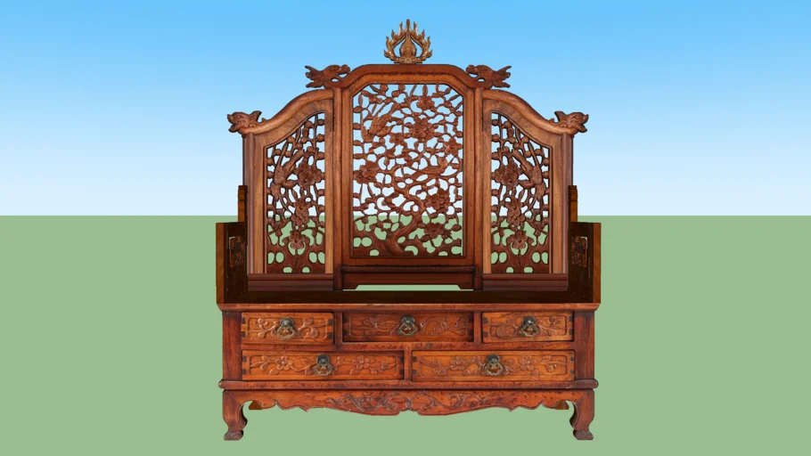 chinese Chair, silla Tallada