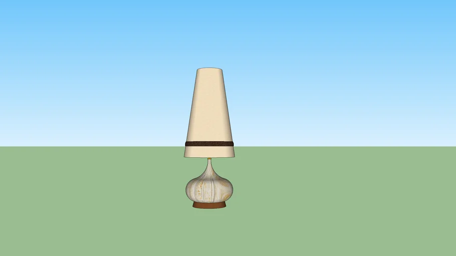 Mid Century Style Lamp with Cone Shade