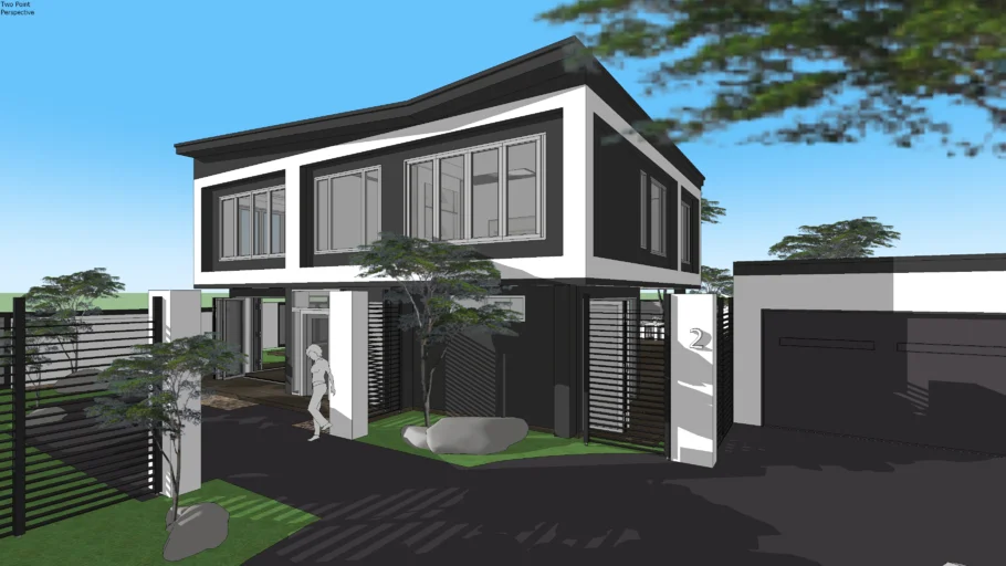 modern contemporary house home with 4 bedrooms fireplace skylight and some interior ffe no furniture