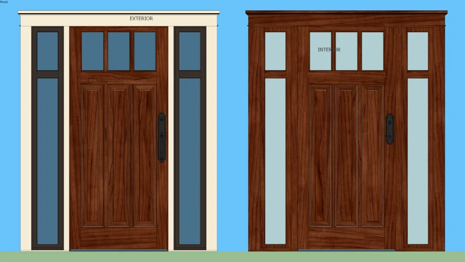 Andersen Windows Craftsman Bungelow Style - Entry Door with Sidelights