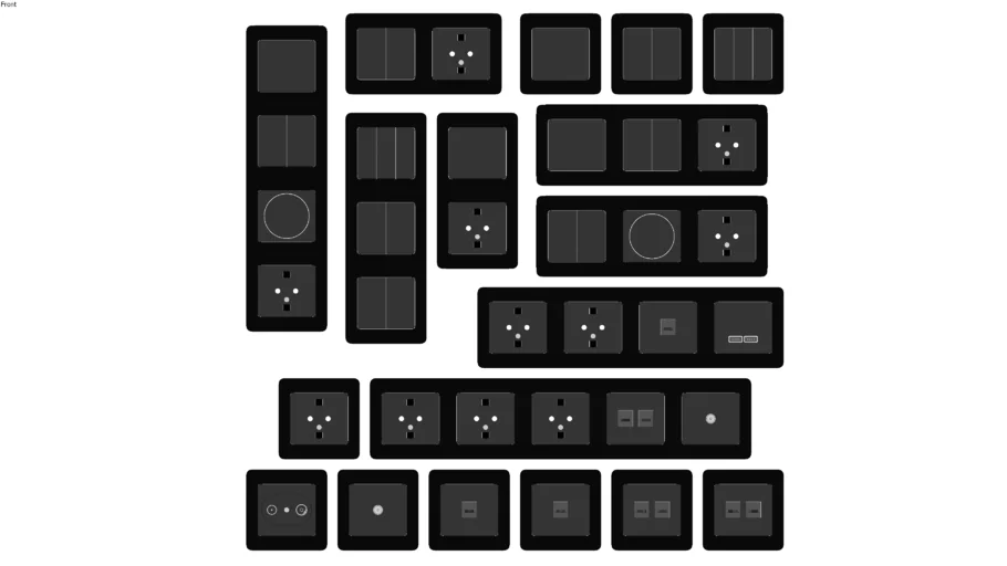 Socket & Switches Schneider Electric Glossa Graphite pro model 3DSKY