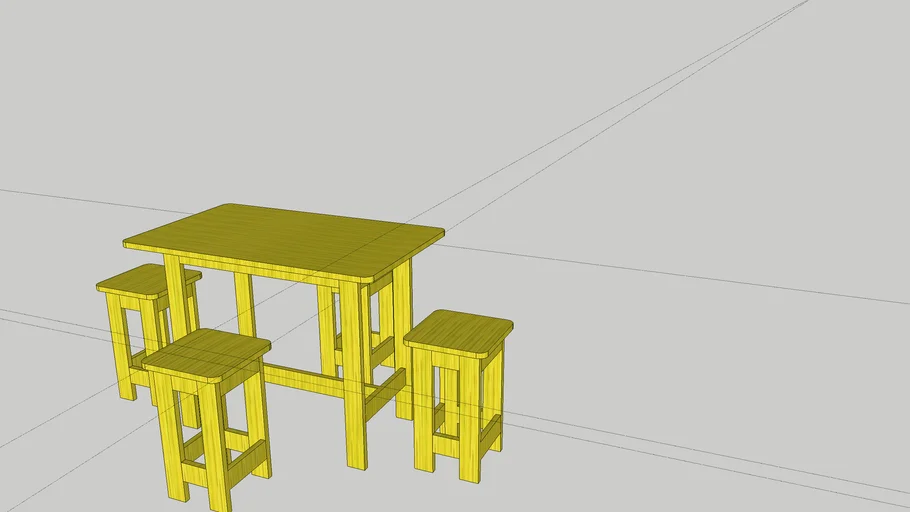 Meja Kursi Kayu Retail
