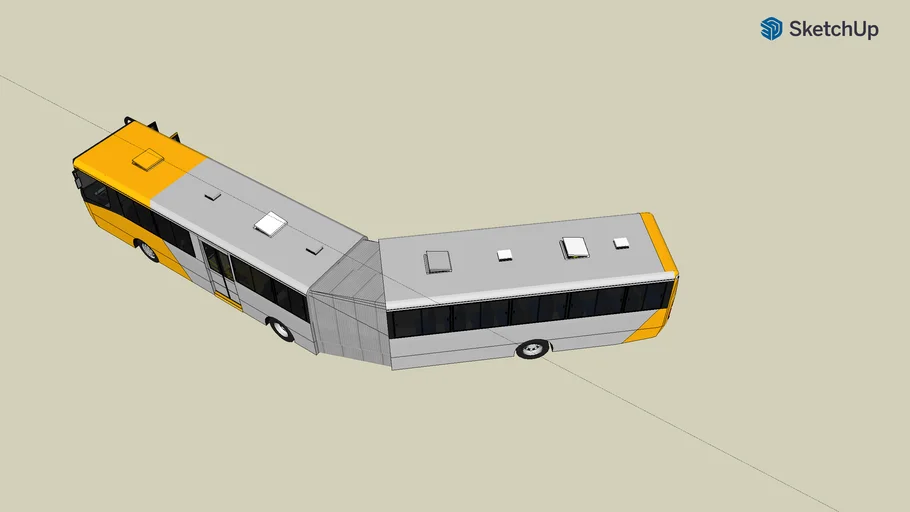 onibus articulado (curva) porta frente aberta