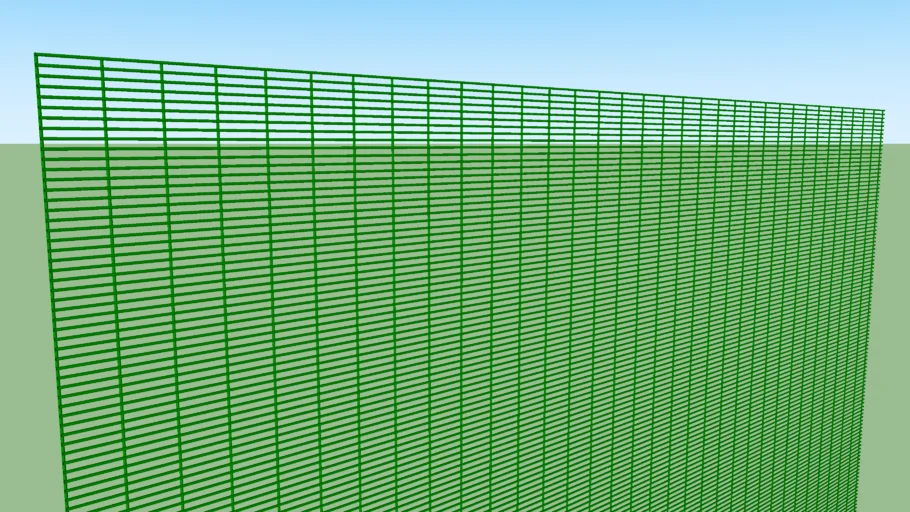 2400mm high Zaun 358 Hi-Sec Security Mesh Security Panel 76.2mm x 12.7mm