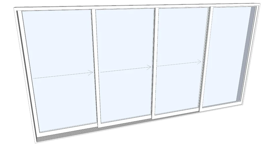 aluminium 4 panel stacking door