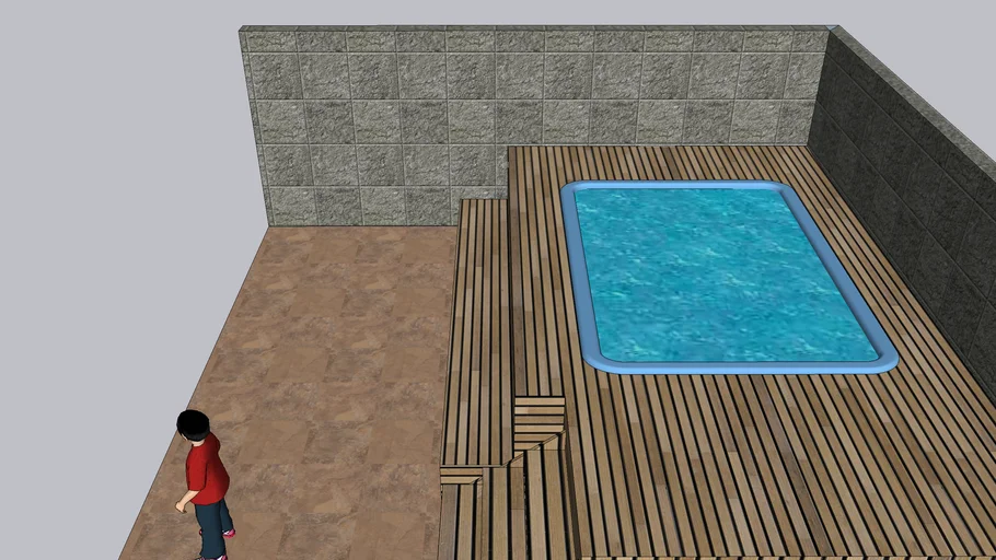 deck c piscina