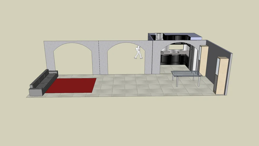 Keuken en kamer (kitchen and room)