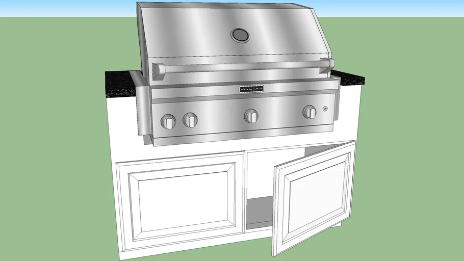 Outdoor Kitchen Grill Base Cabinet-51"