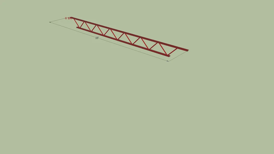 18 foot long round bar and angle iron truss
