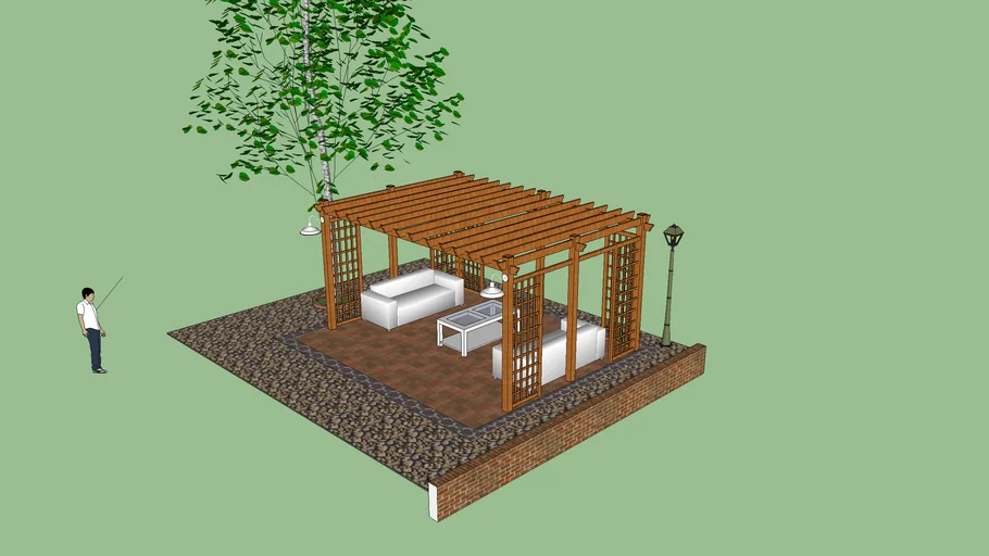 jardin con piedra