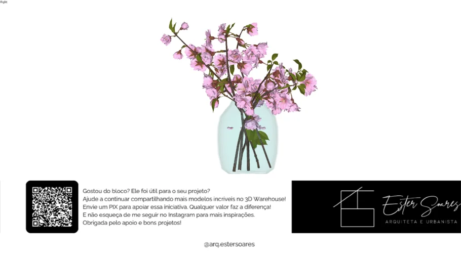 Decoração - Vaso de flores