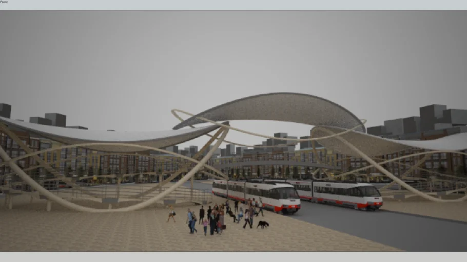 Hyperbolic Parabloid Station Canopy Rendering-16.12.31