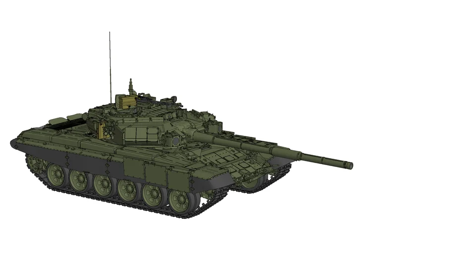 【War Thunder】T-90A GREEN 3D MODEL
