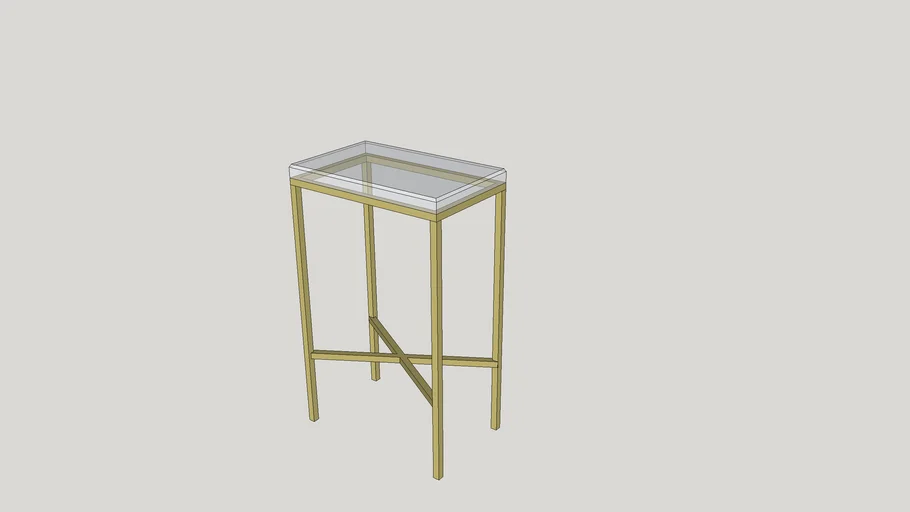 Glass Block Side Table / John Richard