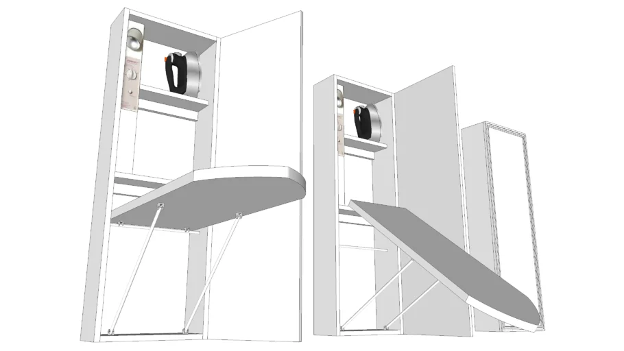 Fold-up Cabinet type Clothes Iron on Station