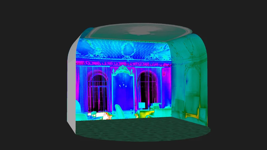 The  room  in old Moscow brothel of XIX century in INFRARED.