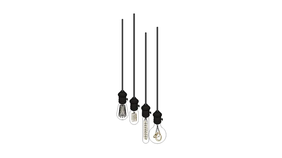 Pendentes Lâmpadas de Filamento de Carbono