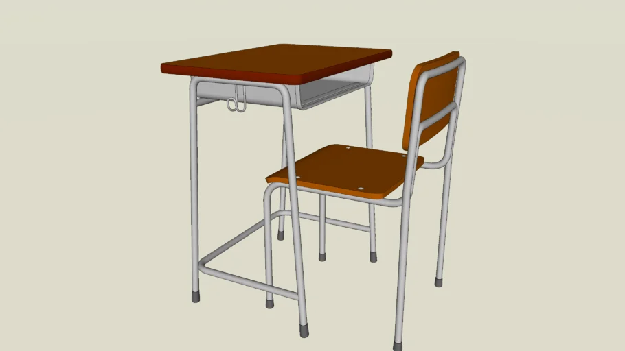 Japanese school desk and chair -学校机・椅子-