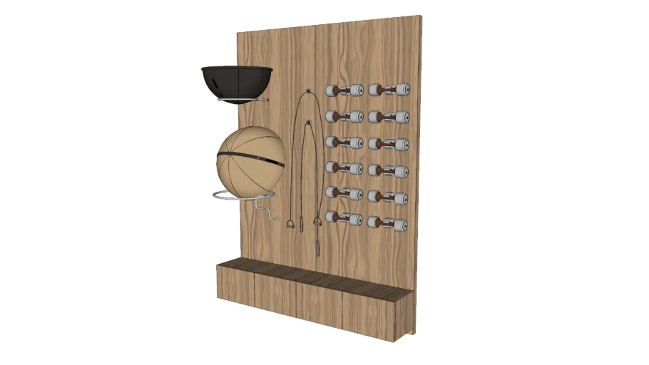PENT LUXUARY FITNESS EQUIPMENT SHLVING WALL UNIT