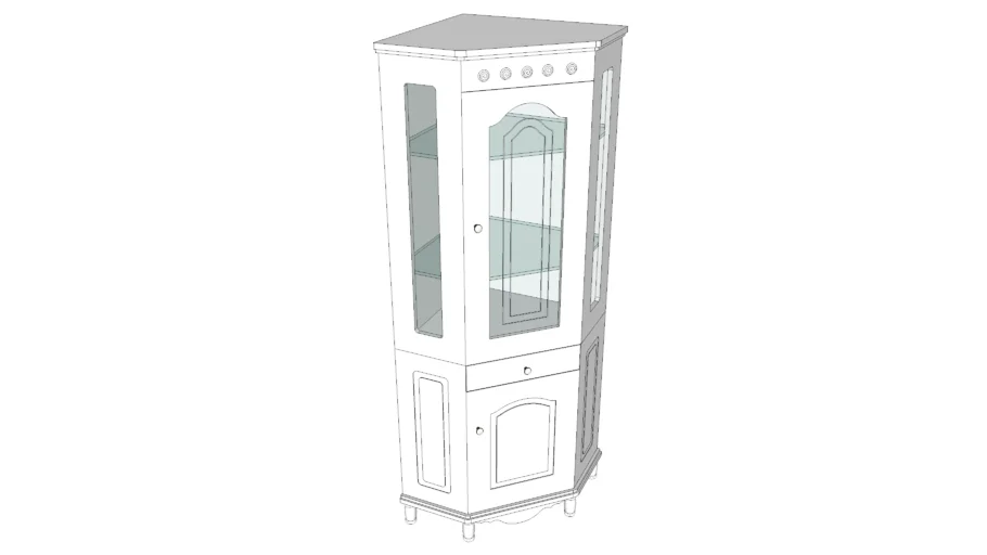 Classic  830 CORNER CUPBOARD V-ray ready Bemondi.pl