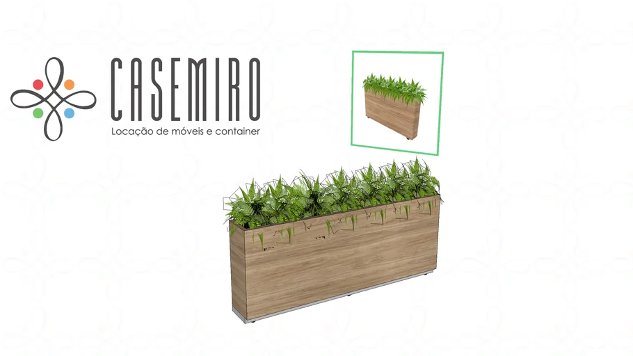 FLOREIRA EM MDF ITAPUA COM 4 RODAS