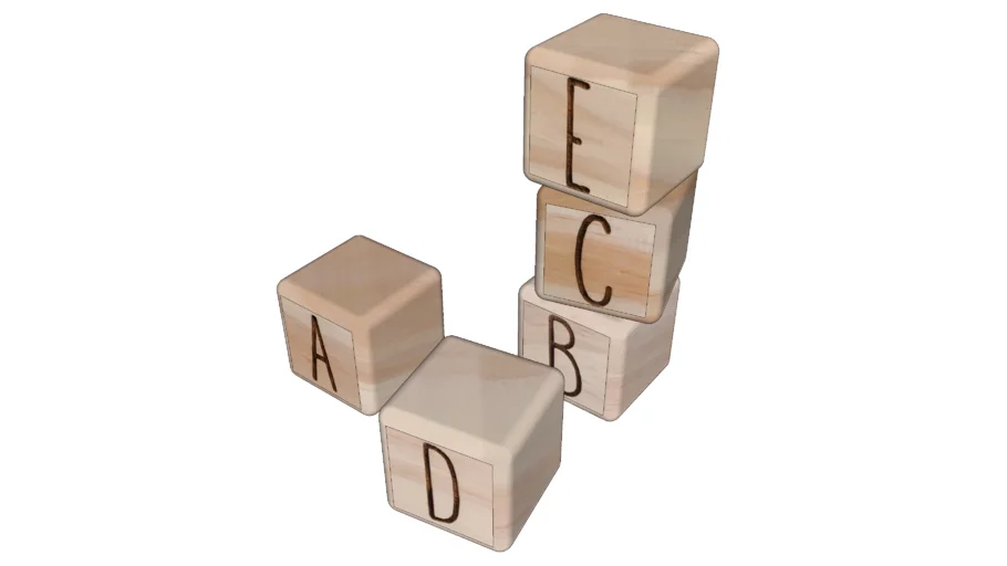 DECOR - Infantil - Cubos de madeira