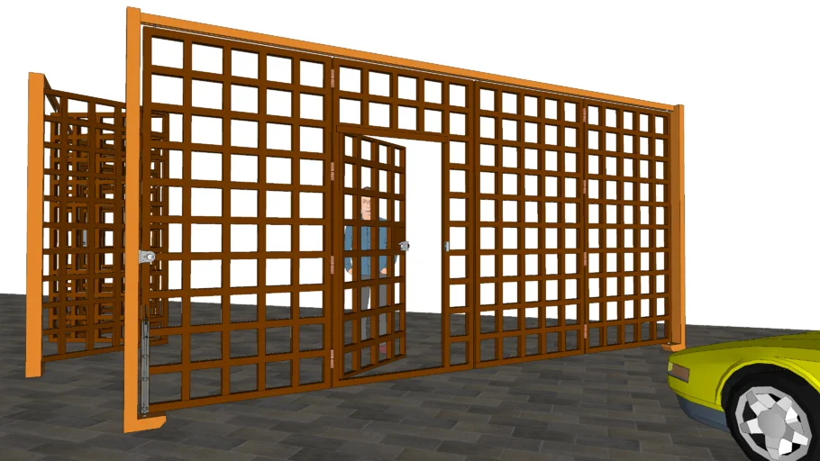  Puerta de Reja para Estacionamiento Abatible.