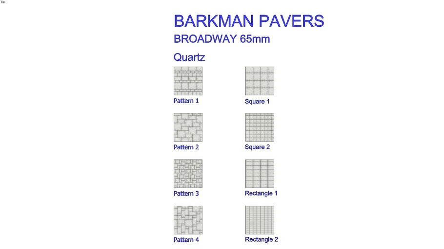 Barkman Broadway 65mm Pavers Quartz