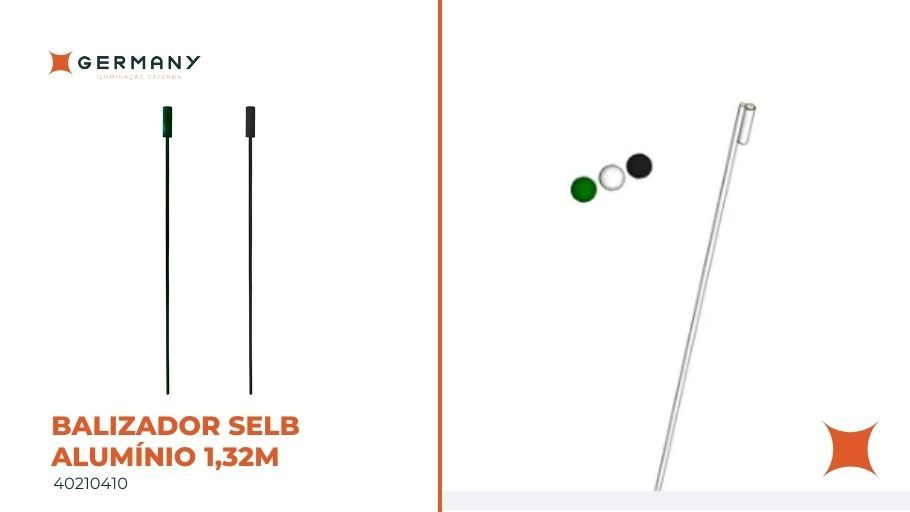 Balizador Selb Alumínio 1,32m - Germany Iluminação Externa